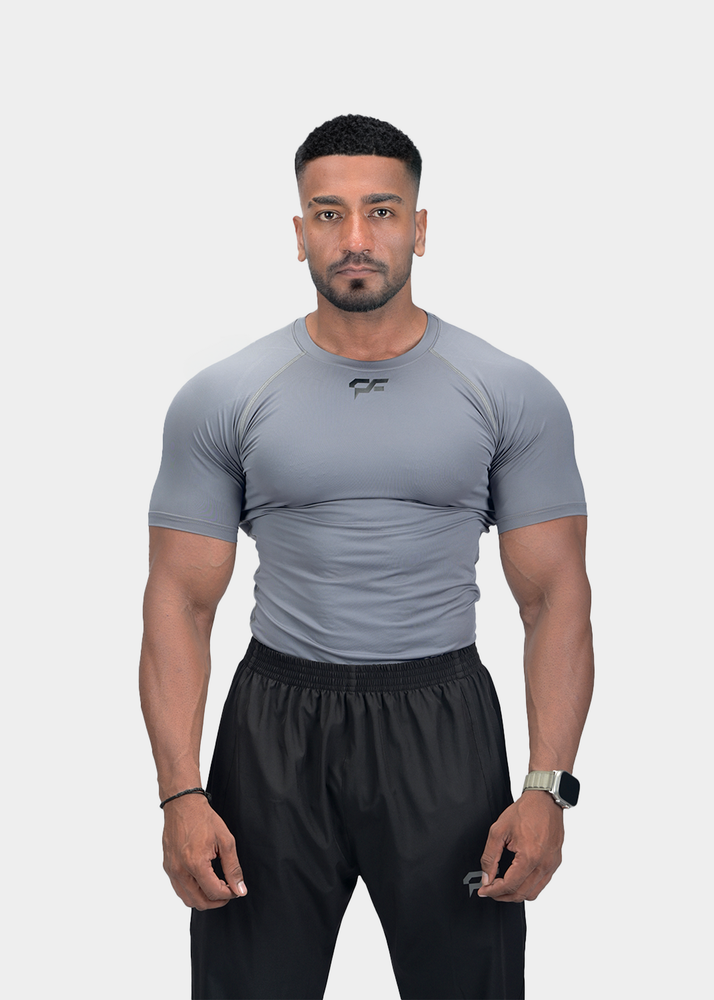 SHORT SLEEVE COMPRESSION - DARK GREY