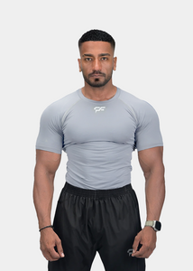 SHORT SLEEVE COMPRESSION - LIGHT GREY