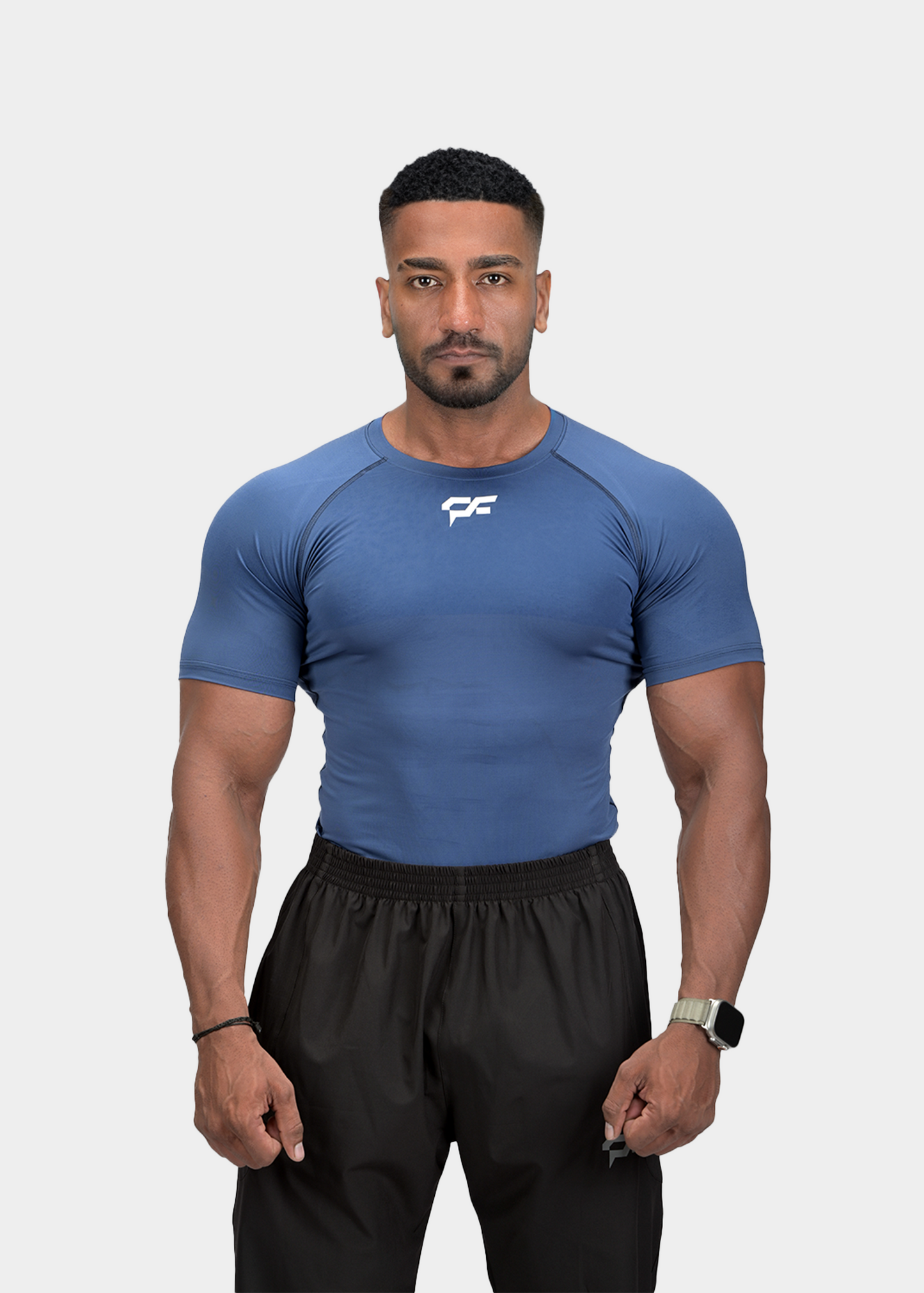 SHORT SLEEVE COMPRESSION - NAVY BLUE